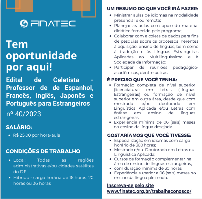 Curso Híbrido de Português para Estrangeiros